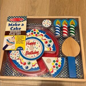 Melissa & Doug Make a Cake Wooden Play Set new in sealed package